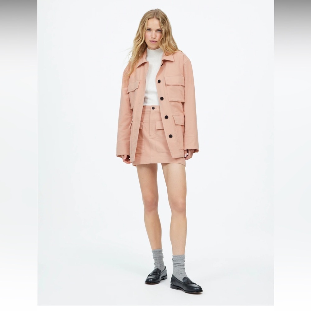 Madewell Womens $298 Flap Pocket Field Jacket Pale Blush Size XS NT117 NEW